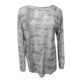 thumbnail image 4 of Camisetas de manga larga con cuello redondo y estampado degradado con efecto tie-dye para mujer Fridja  ghj987+519, 4 of 5
