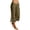 Army Green, variant on SOOMLON Linen Capris for Women Plus Size Wide Leg Drawstring Pant Ruched Low Waist Gaucho Pants Casual Wear with Pockets