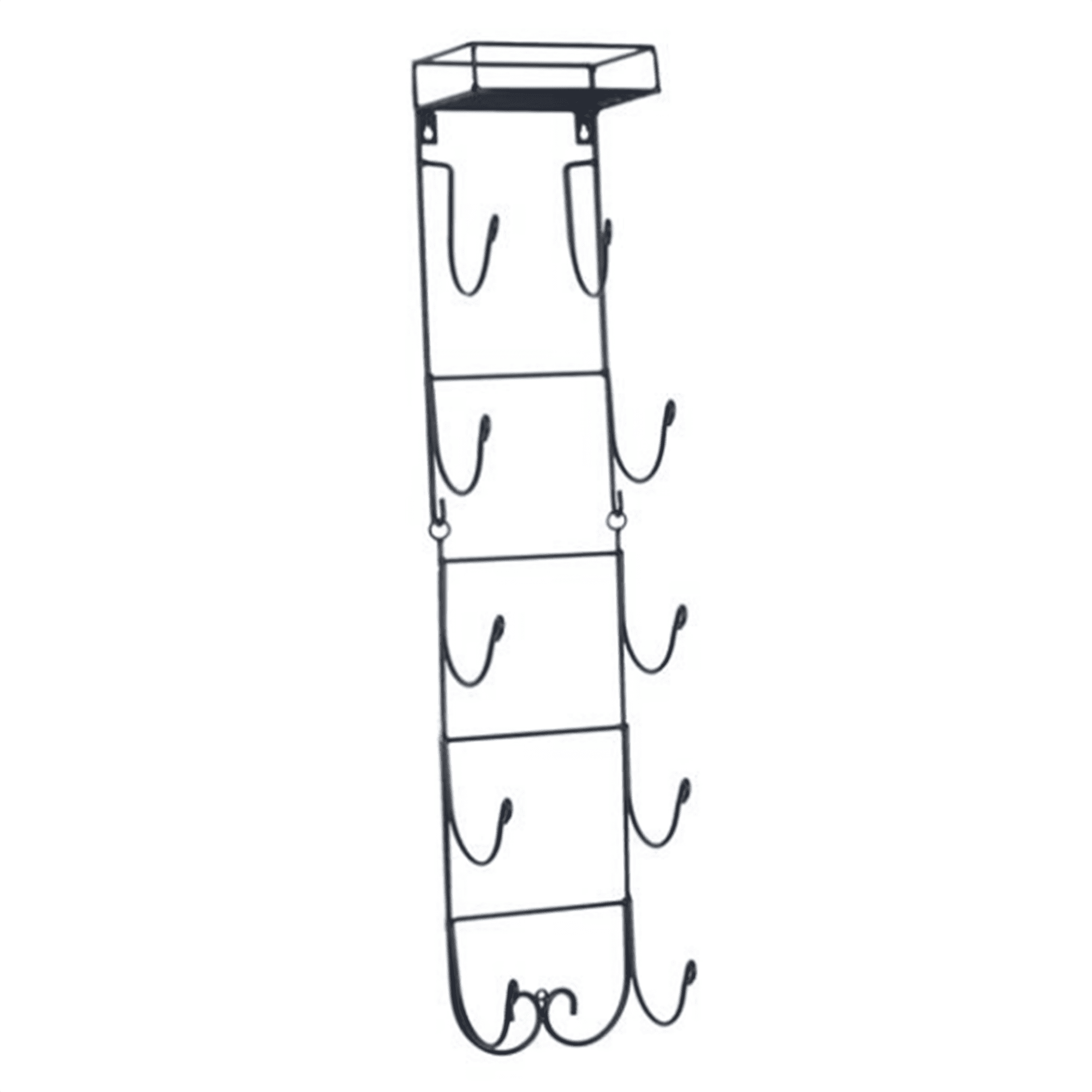 Wall Mount Metal Wine / Towel Rack with Top Shelf