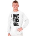 thumbnail image 3 of Love This Girl Guy Cute Matching Set Men's Big & Tall Long Sleeve Graphic Tee Brisco Brands 2X, 3 of 6