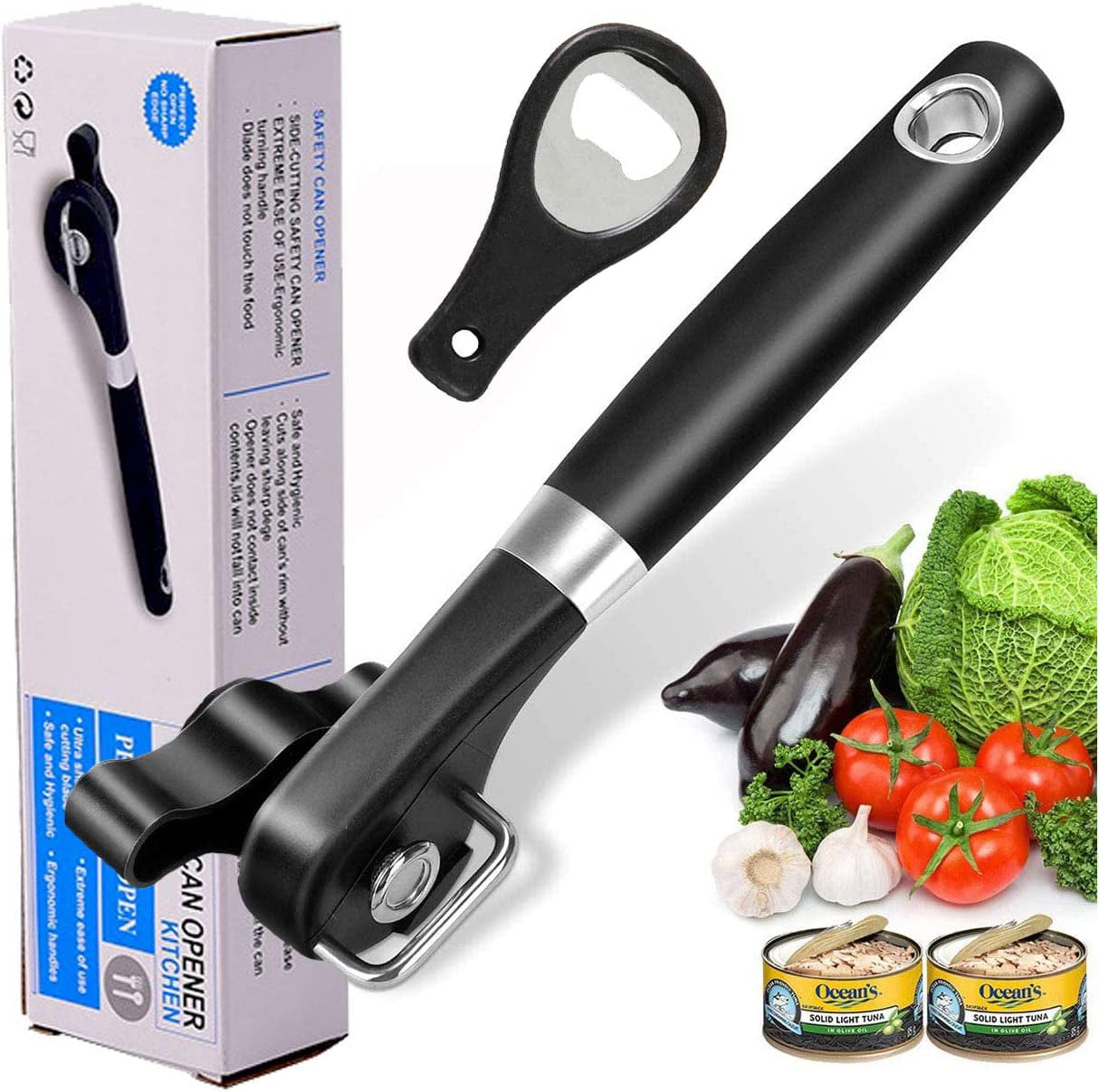Tall Electric Can Opener Seniors Arthritis Smooth Edge Cooking Home Kitchen Tool 