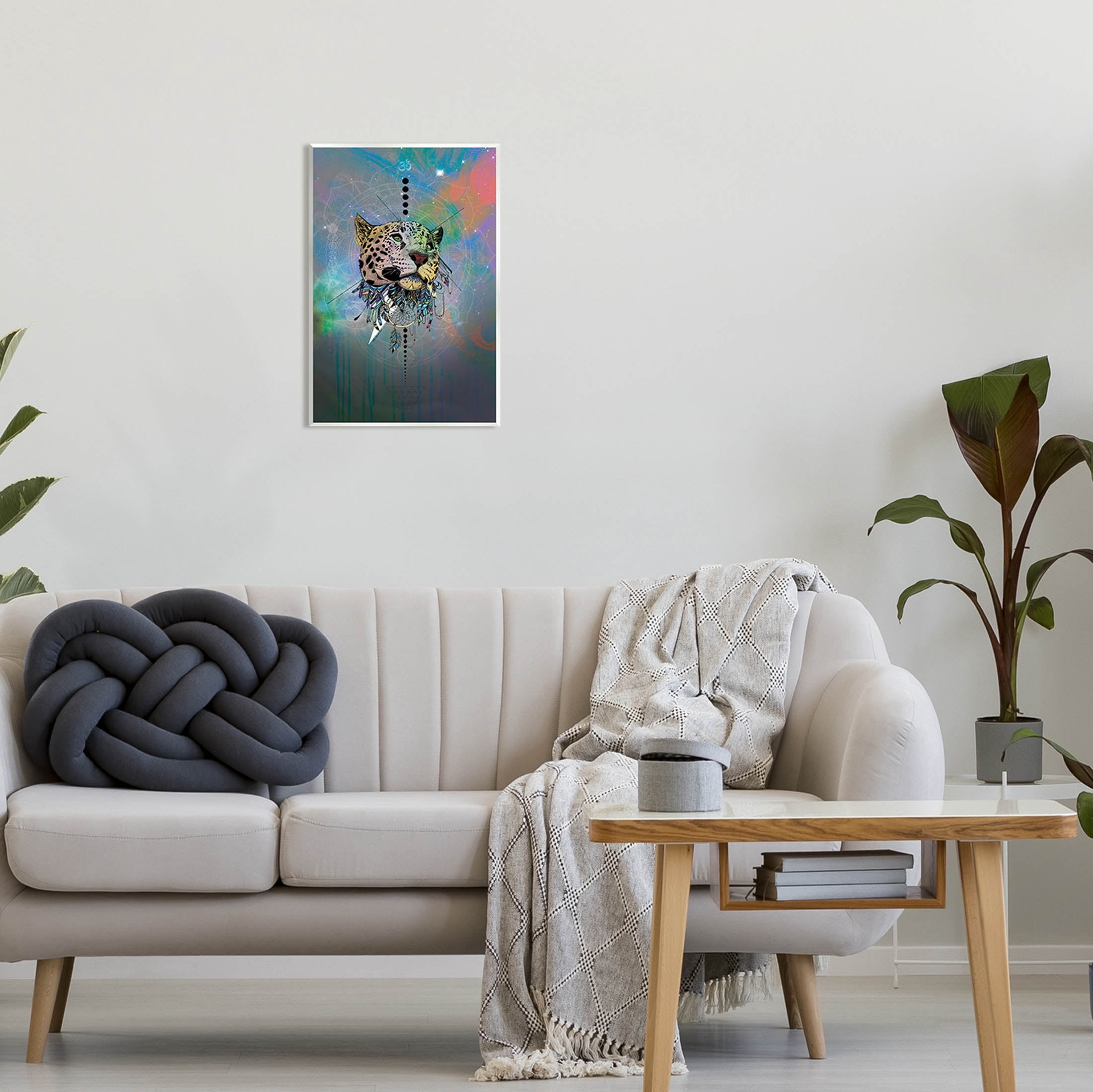 Stupell Industries Fractal Dreamcatcher Jaguar Graphic Art Unframed Art Print Wall Art, Design by Karin Roberts