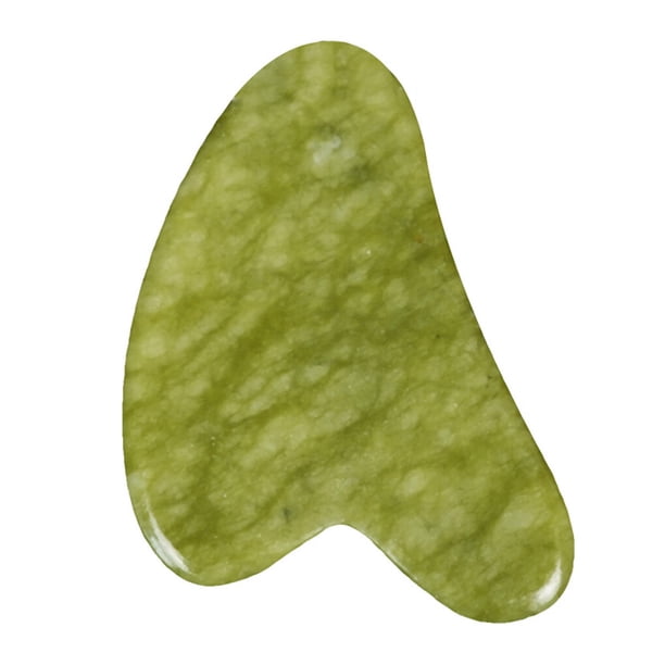 Jumpingount Rascador de masaje, herramienta de masaje de mandíbula facial, piedra para aliviar el estrés, placa de raspado en forma de corazón, Masilla de fisioterapia Verde Jumpingount CE000343-01