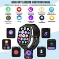 thumbnail image 2 of Reloj Deportivo Inteligente con Bluetooth,2,01 Pulgadas Reloj Inteligente Resistente Al agua con Monitor de Frecuencia Cardíaca para Mujeres y Hombres,Podómetro,Compatible con iOS, Android. (Negro), 2 of 5