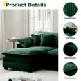 thumbnail image 6 of BUIORD 150" Modular Sectional Sofa, Oversize U-Shaped Sofa and Couch with Reversible Ottoman, 6-Seat Deep Seat Sectional Couch for Living Room, Green, 6 of 8