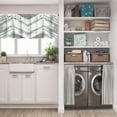 thumbnail image 5 of LALILO Kitchen Curtain Valance Herringbone Chevron Rod Pocket Window Curtain 52"x 18" Set of 2, 5 of 5
