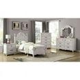 thumbnail image 4 of Furniture of America Gramm Solid Wood Nightstand with USB Port in Antique White, 4 of 6