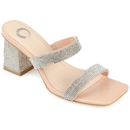 

Journee Collection Womens Shandee Tru Comfort Foam Rhinestone Detail Block Heel Sandals