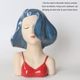 thumbnail image 4 of Florero con Cara de Niña Florero con Cabeza de Cerámica Escultura Decorativa Moderna Maceta para el Hogar Sala de Estar Oficina Estante de Libros Decoración ANGGREK Otros, 4 of 8