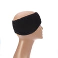 thumbnail image 2 of Calentador de orejas unisex para hombre y mujer, diadema de invierno de forro polar térmico, orejeras de esquí, banda elástica de licra, accesorios para el cabello (negro), 2 of 6