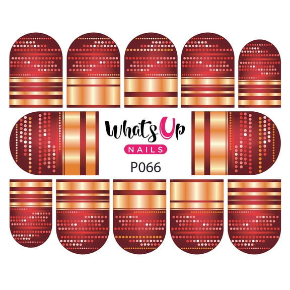Whats Up Nails P066 Disco Dots Water Decal Sliders for Nail Art Design