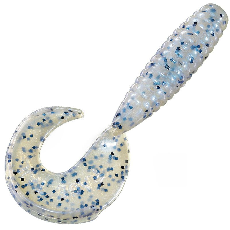 Strike King Rage Grub 4" Blue Glimmer Black Flake