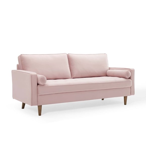 Valour Performance Velvet Sofa Pink
