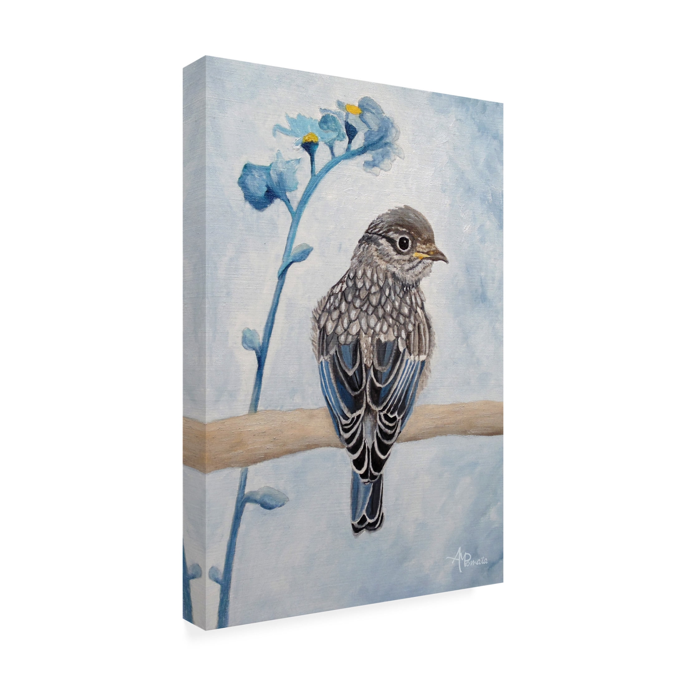 Canvas Wall Art - Angeles M. Pomata 'Perked And Perched' Wall Art for Living Room, Bedroom, or Office D?cor by Trademark Fine Art - 16 x 24 Inches