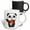 Multicolor, variant on 3drose, Funny Cute Kawaii Panda Bear with Red Daisy Flower Cartoon, 11oz Magic Transforming Mug