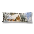 thumbnail image 1 of BSDHOME Winter Landscape Snow House White Tree Body Pillow Covers Case Protector 20x60 inch, 1 of 2