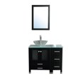 thumbnail image 4 of Walsport 36" Luxurious Bathroom Vanity and Sink Combo Cabinet with Clear Glass Vessel Sink and Faucet Pop Up Drain,Black, 4 of 5