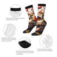 thumbnail image 4 of Balery Rose Floral Skull Calcetas Largas con Estampado para Hombre y Mujer – Suaves y Transpirables, Talla Única (US 5-11), 4 of 6