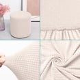 thumbnail image 4 of Oefntac Housse Extensible pour Tabouret Rond en Tissu Doux et Imperméable, Housse pour Pouf Lavable, Coiffeuse, Chambre, Salon, 4 of 6