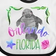 thumbnail image 4 of Inktastic Orlando Florida Cute Swimming Manatee Boys or Girls Baby Bib, 4 of 4