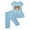 Light Blue, variant on Zwiiyzr 1-10 Years Little & Big Girl Summer Outfits Cute Bear Ruffle Short Sleeved Flutter Sleeve Elastic Waist Cropped Pants Daisy 2Pcs Clothing Set Light Blue