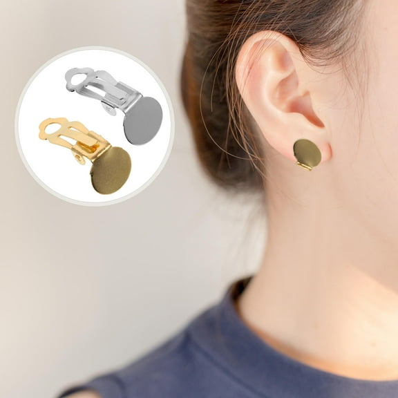 EXHUMKY 80 Pieces Assorted Color Metal Clip-On Earrings Comfortable Ear Clip Accessories for Women Fashion Jewelry