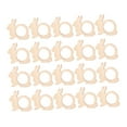 thumbnail image 5 of HAMPPLIES 20Pcs Classy Napkin Rings in Khaki Wood for Fashionable Table Settings at Birthday Parties, 5 of 8
