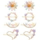thumbnail image 1 of PAGOW 8 pinzas para el pelo lindas para mujeres y niñas, margaritas, corazón, luna, horquillas con purpurina, flores de cristal, pasadores de diamantes de imitación, joyas de metal hechas a mano, boda, 1 of 5