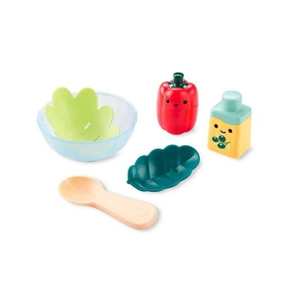 Juego de juguetes de baño para preparar y servir ensaladas de café sin salsas