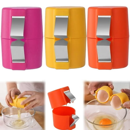 

SENIURIS 3Pcs Egg Cracker Separator Tool Handheld Egg Slicer for Egg Kitchen Gadgets Shell Opener Hard Boiled Egg Peeler Cracker Tool.