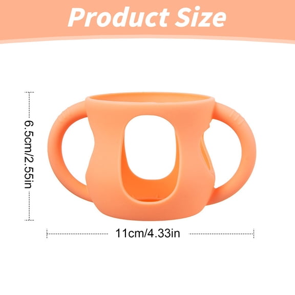 Shockproof Silicone Baby Glass Bottle Sleeve, Non-Slip Easy Grip Heat Insulating Bottle Protective Holder