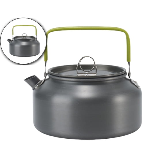 Aluminum Alloy Camping Kettle, Portable Travel Coffee Pot, Large Capacity Outdoor Water Boiler for Hiking Use