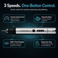 thumbnail image 5 of Wiher Electric Engraving Pen with 37 Bits, USB Rechargeable Cordless Etching Engraving Tool, Portable DIY Rotary Engraver for Jewelry Wood Glass Stone Carving(Gray), 5 of 7