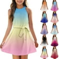 thumbnail image 1 of Teen Girls Dresses Sleeveless Dress with Belt Casual Summer Sundress for Kids Perfect for Parties and Play ,Sie:130, 1 of 6