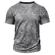 thumbnail image 4 of Camiseta de Cuello Redondo Deportiva de Manga Corta para Hombres, Mezcla de Algodón Del 95% para el Gimnasio Y la Construcción Muscular, 4 of 5