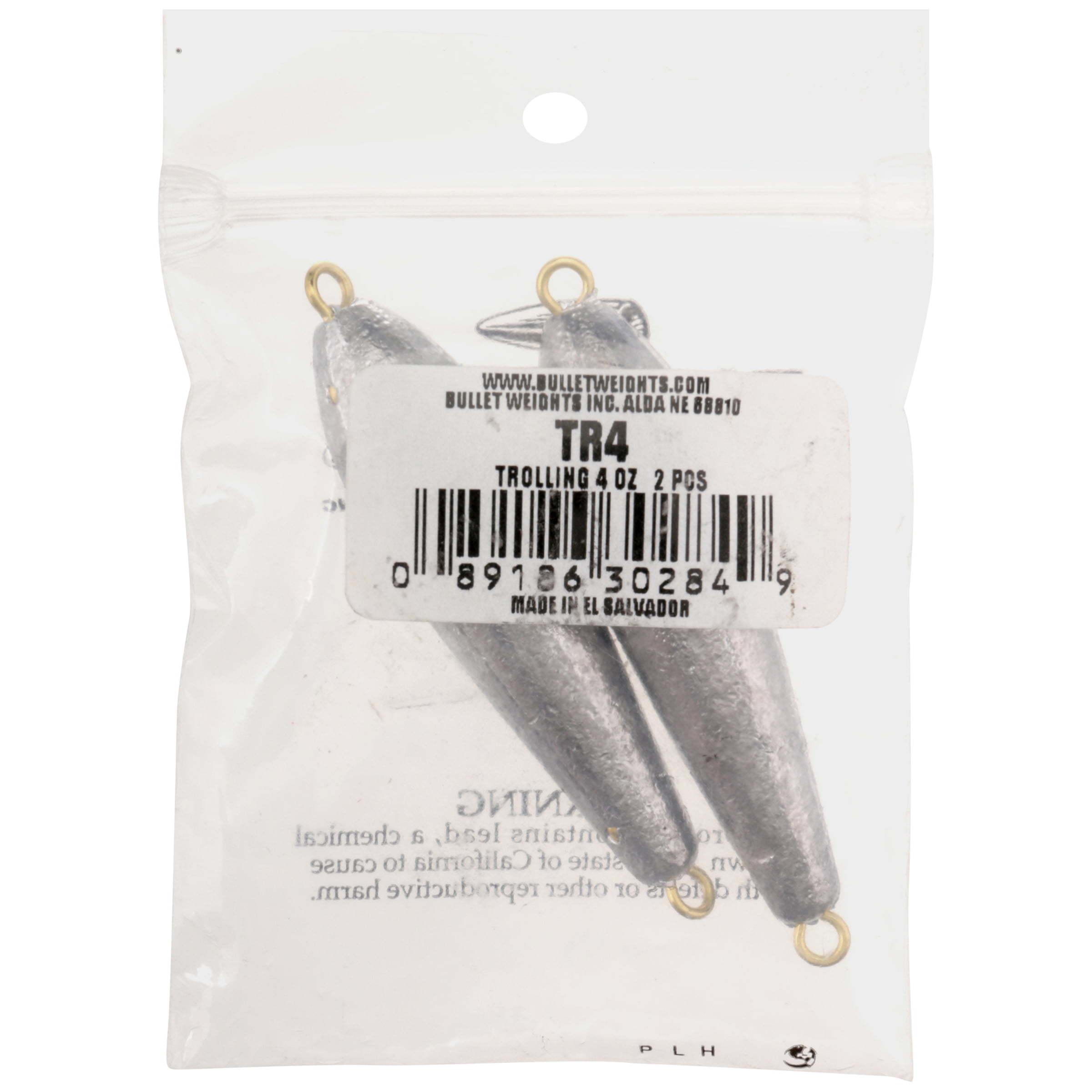 Bullet Weights® TR4 4 Oz. Trolling Weights 2 Sinkers
