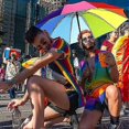 thumbnail image 3 of Portable Folding Windproof And Rainproof Rainbow Umbrella, 10 Ribs Strong And Fastened Umbrella, 3 of 5
