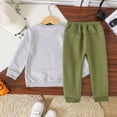 thumbnail image 7 of NOLDARES Baby Boy Clothes Funny Letter Long Sleeve Sweatshirt Pullover Tops Joggers Pants Set Toddler Fall Winter Outfits Size:18-24 M,Grey, 7 of 7