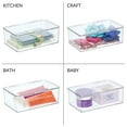 thumbnail image 6 of mDesign Plastic Bedroom Closet Storage Organizer Box, Hinged Lid, 2 Pack, Clear, 6 of 8