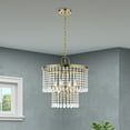 thumbnail image 2 of Livex Lighting  Elizabeth Antique Brass 4 Light Pendant Chandelier, 51064-01 - 18"W x 19.5"H, 2 of 11