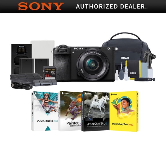 Sony Alpha a6700 APS-C Mirrorless Camera with 16-50mm Lens, 26MP 4K, ILCE-6700L 64GB Card Kit