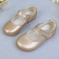 thumbnail image 2 of Quealent Toddler Flower Girl Dress Shoes - Baby Girl Ballet Mary Jane Flats for Party School Wedding Gold for Size 12.5, 2 of 6