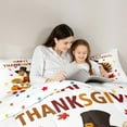 thumbnail image 5 of Manfei Funny Turkey Full Size Comforter Sets,Happy Thanksgiving Bedding Comforter Set,Autumn Pumpkin Maples Bedding Sets For Teens,Microfiber Bedroom Decor Reversible,3 Pieces, 5 of 8
