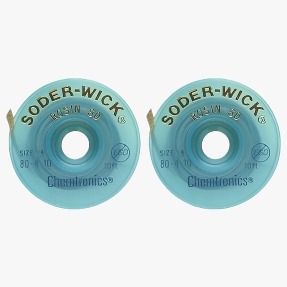 Soder-Wick 80-4-10 - RosinSD Desoldering Braid - Blue ( .110 W x 10'L )