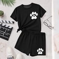 thumbnail image 5 of ITSAME Girls Outfit Sets, Loose Fit Crewneck T-Shirts and Shorts Summer Casual Fashion Clothes 2-Piece Black Size 4-5, 5 of 8