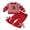 Red, variant on Toddler Baby Girl Christmas Outfits Stripe Print Ruffled Trim Long Sleeve Sweatshirt Bow Flare Pants 1-6 Years Kids Girl Fall Clothes Set
