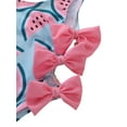 thumbnail image 3 of Kmbangi Maillot une Pièce, Maillot de Bain à Imprimé Melon D\'eau à Encolure en U avec Nœud, 3 of 7