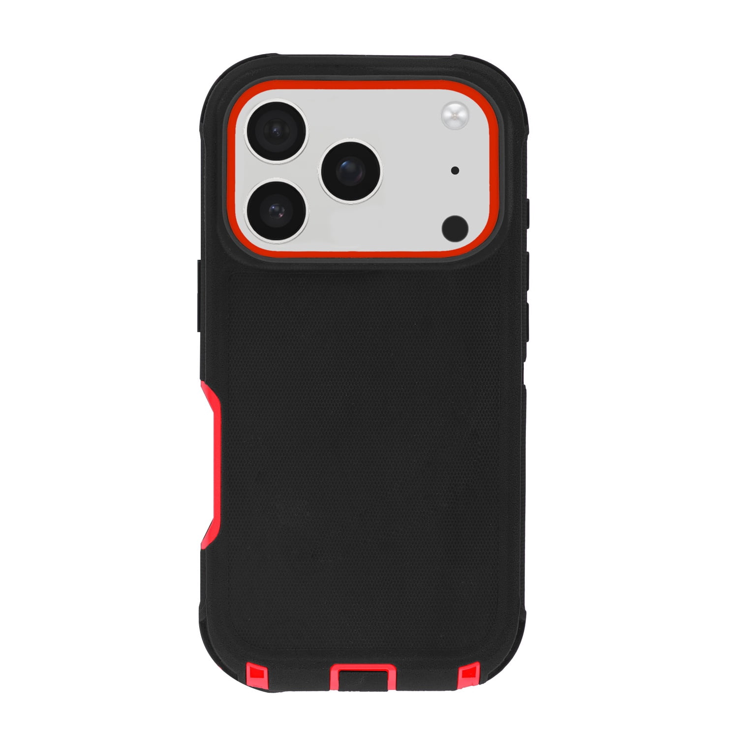 Reinforced Protective Case for iPhone 17 Pro Max - Black and Red