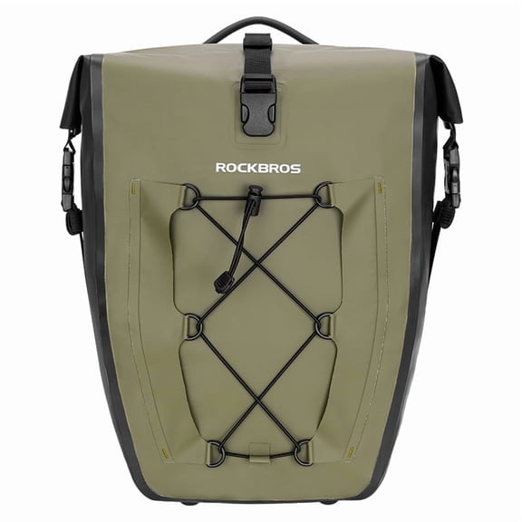 ROCKBROS Bike Rear Rack Bag,Bicycle Panniers Waterproof Expandable 30L Large Capacity, Bike Rear Panniers for Cycling Traveling/Commuting