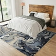 thumbnail image 3 of 5x8ft Black and Grey Ink Texture Area Rug, Abstract Fluid Marble Art Washable Carpet, with Non-Slip Backing Large Rugs for Living Room Bedroom Dinning Room, 3 of 7